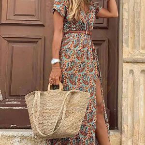 Robe Longue Fendue Bohème – Aimée