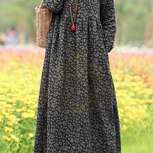 Robe Longue Manche Longue Bohème – Albane