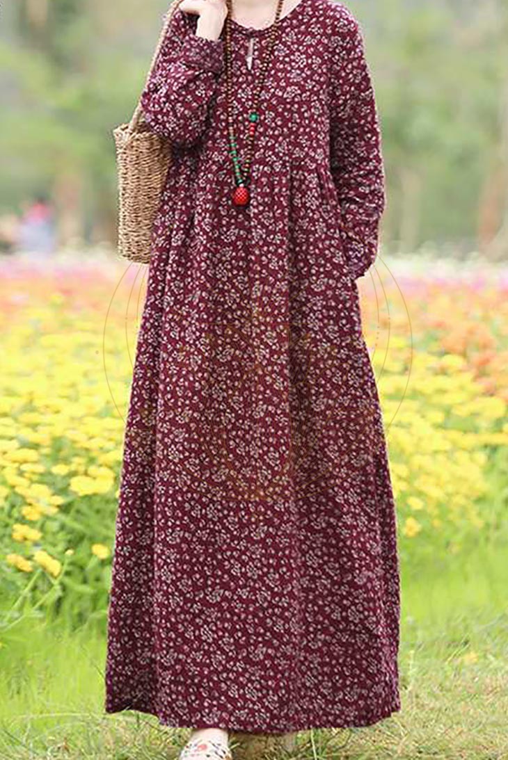 Robe Longue Manche Longue Bohème – Albane – Image 3