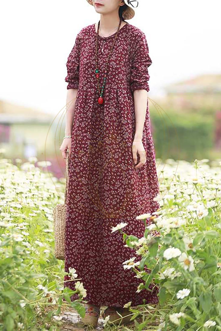 Robe Longue Manche Longue Bohème – Albane – Image 5