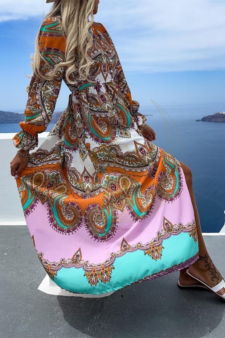 Robe Longue Bohème à Manches Longues – Elena – Image 4