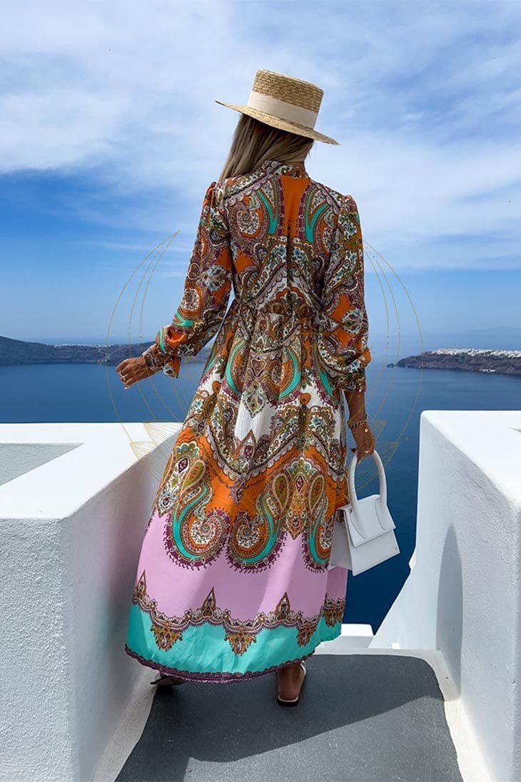 Robe Longue Bohème à Manches Longues – Elena – Image 5