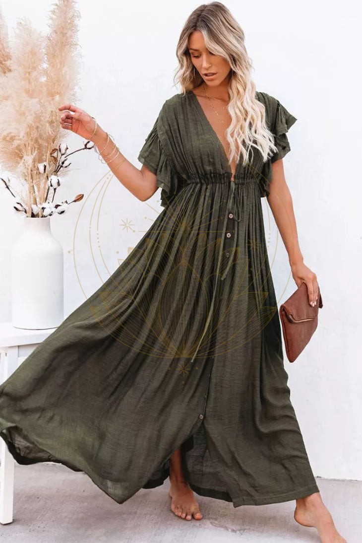 Robe Longue Terracotta Bohème – Dolorès – Image 4