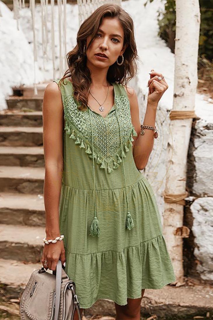 Robe Patineuse Bohème – Prune – Image 2