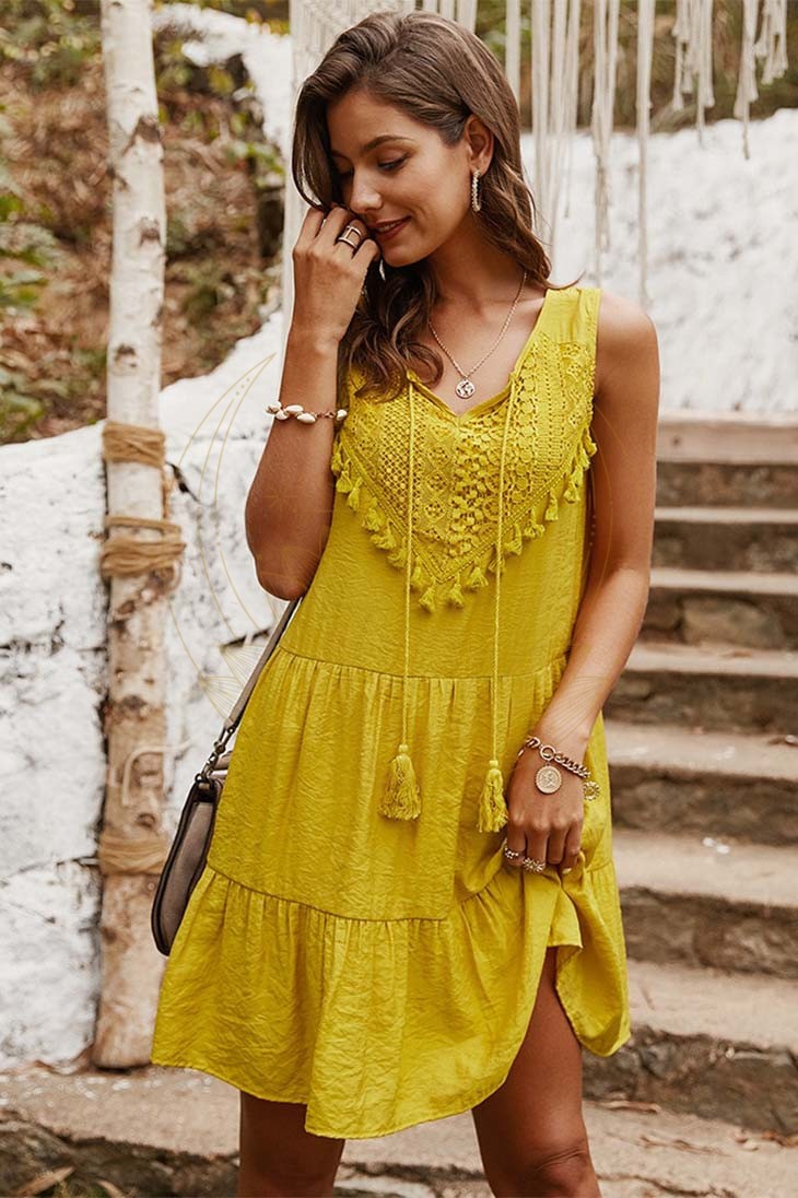 Robe Patineuse Bohème – Prune – Image 6