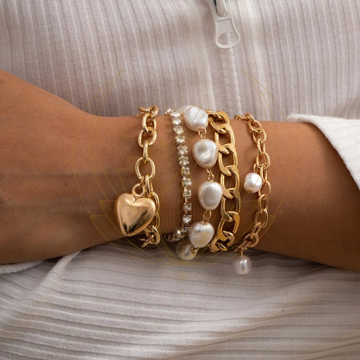Bracelets bohèmes en chaîne et perles – Image 4