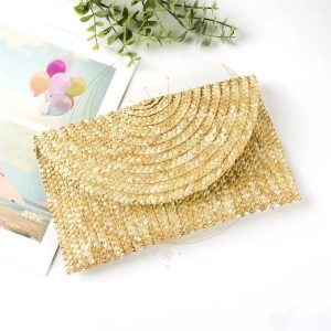 Party Pochette Sequins Dorée