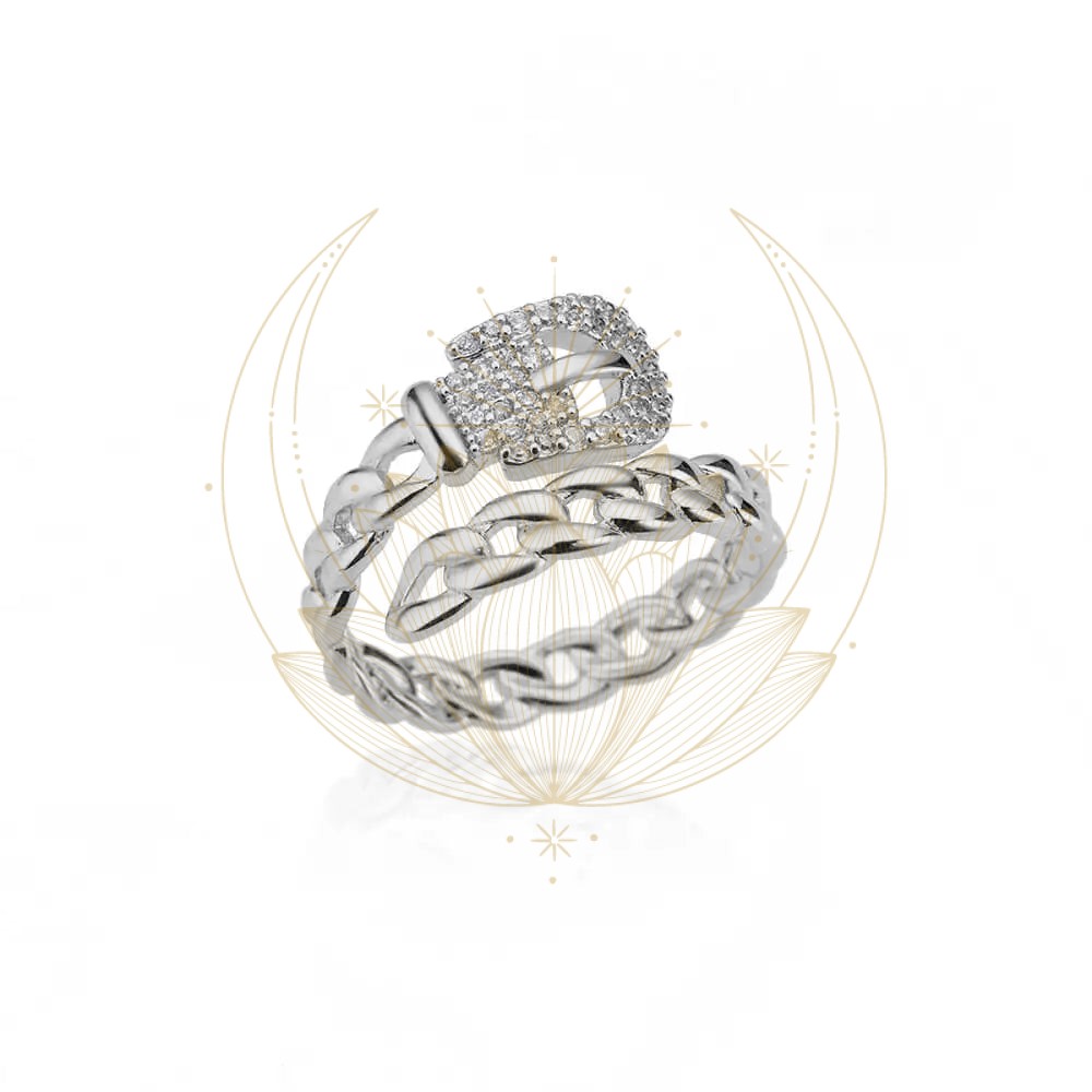 Bague détails en chaines ajustable – Image 2
