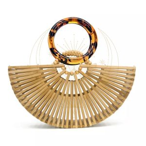 Sac rigide demi lune bambou