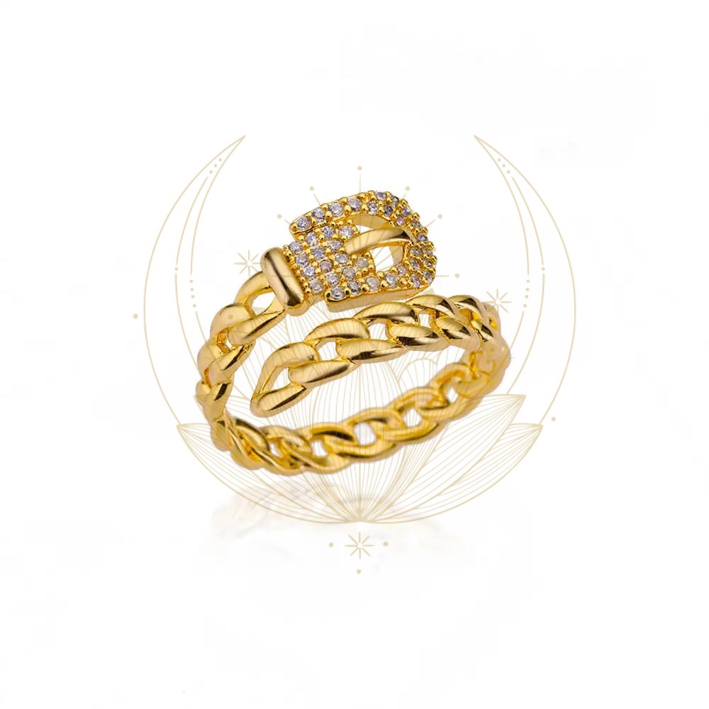Bague détails en chaines ajustable – Image 8