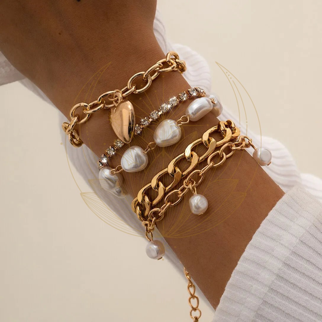 Bracelets bohèmes en chaîne et perles – Image 3