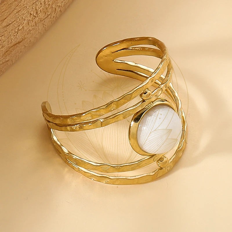 Bague Pierre Naturelle Or – Image 5