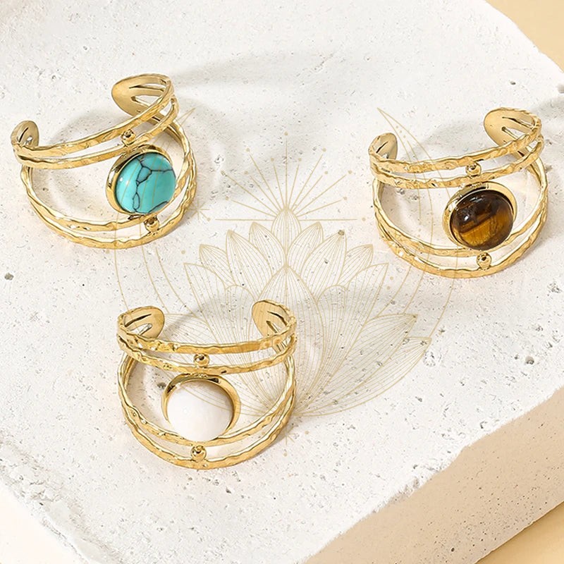 Bague Pierre Naturelle Or – Image 9