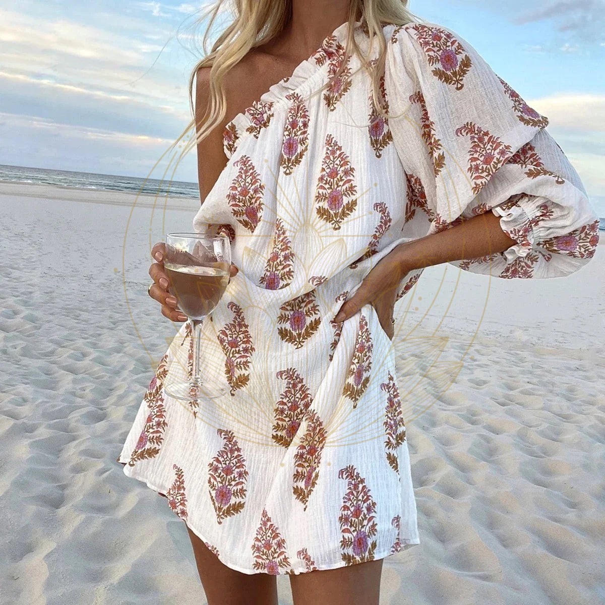 Robe d’été décontractée à une épaule – Image 2