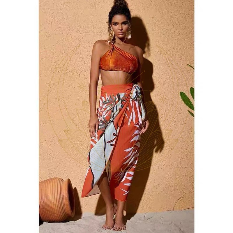 Ensemble Maillot de Bain et Jupe Terracotta – Image 5