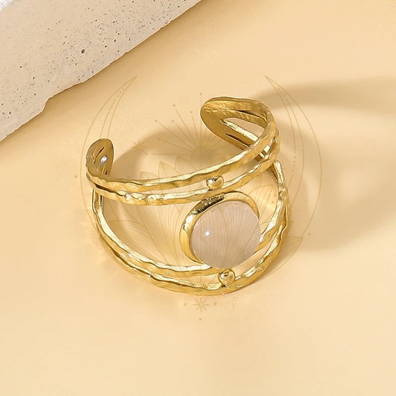 Bague Pierre Naturelle Or – Image 4