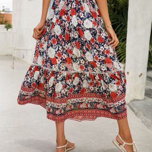 Jupe Longue Bohème À Fleurs