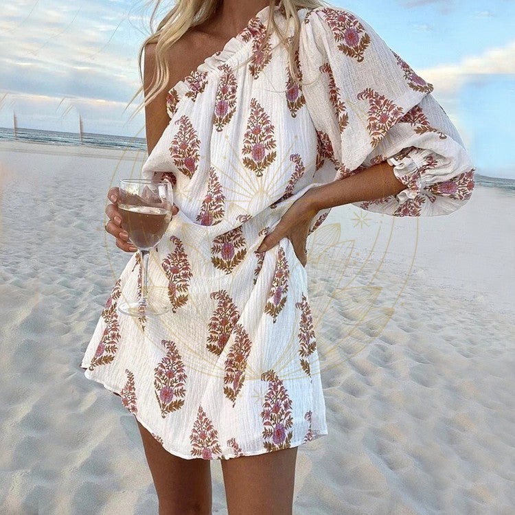 Robe d’été décontractée à une épaule – Image 3