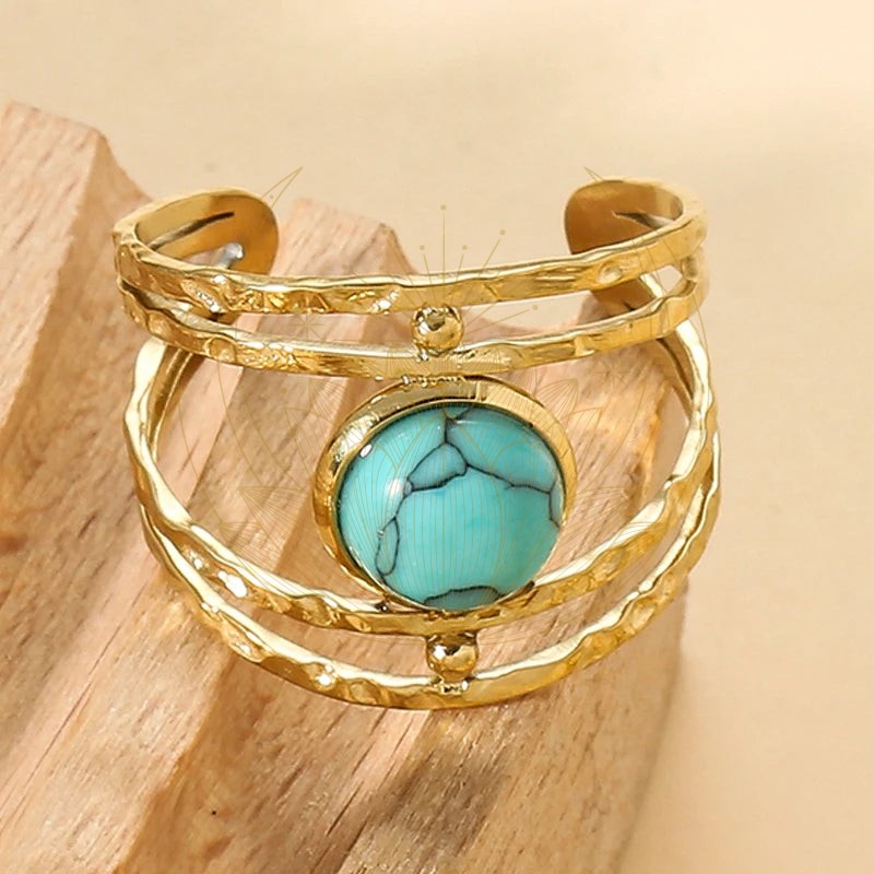 Bague Pierre Naturelle Or – Image 3