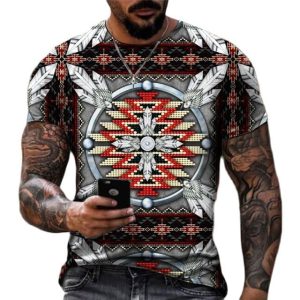 T-shirt Indien Navajo Rouge