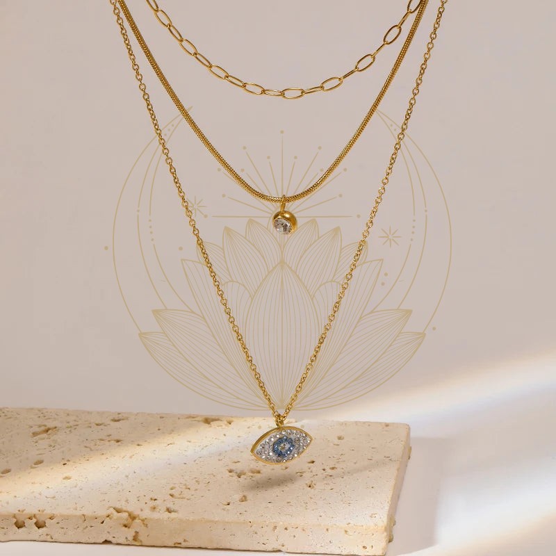 Collier Bohème Turquoise Œil – Image 2