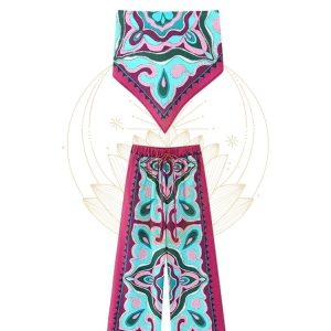 Ensemble d’été Sans Manches Femme Violet Bleu