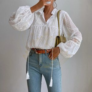 Blouse Broderie Blanche Boho