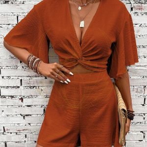 Ensemble estival pour femmes Terracotta