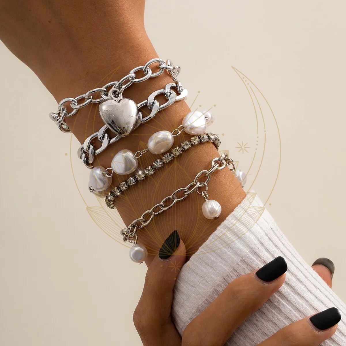 Bracelets bohèmes en chaîne et perles