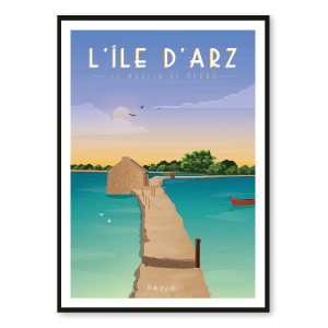 Affiche L’Île d’Arz – Moulin de Berno
