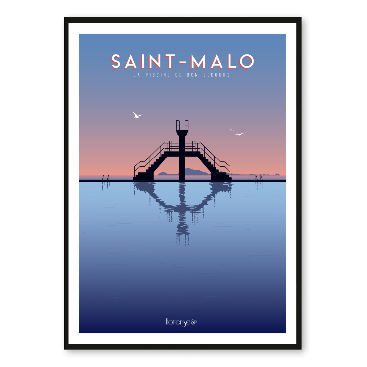 Affiche Saint-Malo – Piscine de Bon Secours
