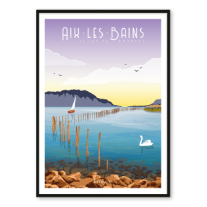 Affiche Aix-Les-Bains – Le Lac du Bourget