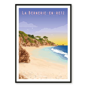Affiche La Bernerie en Retz – plage de Crève Coeur