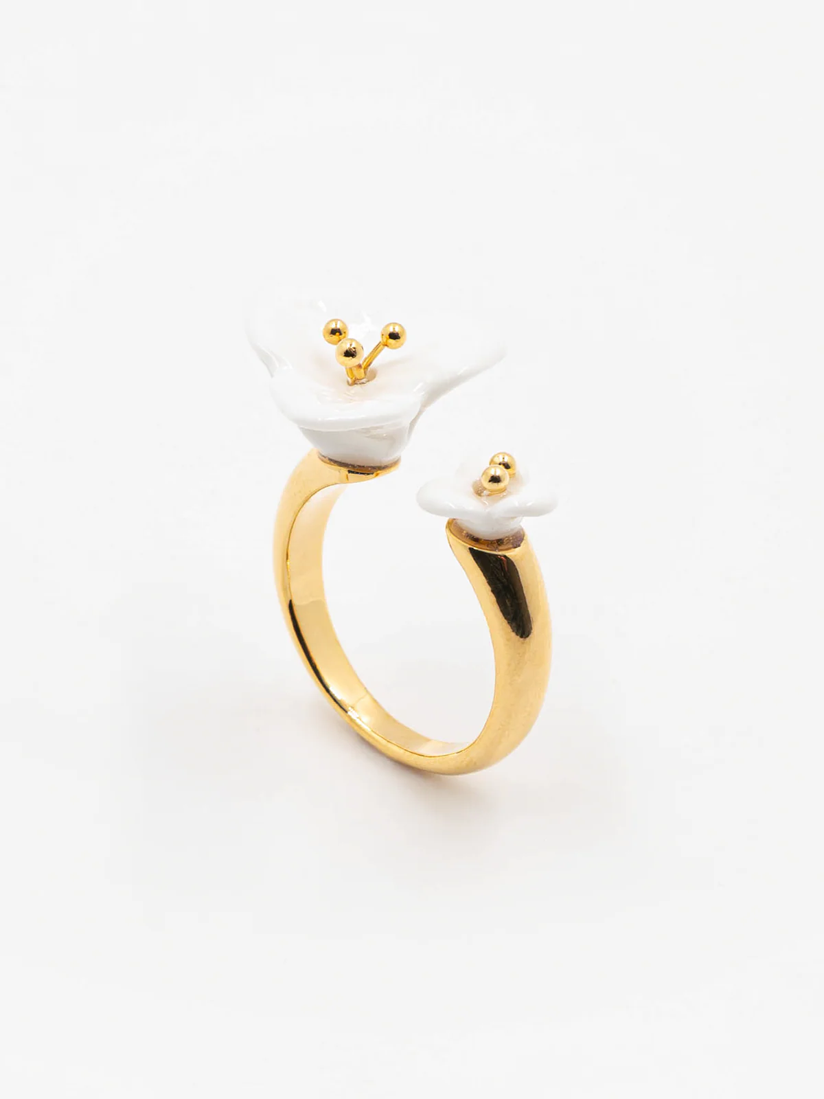 Bague FaceToFace bougainvillier blanc