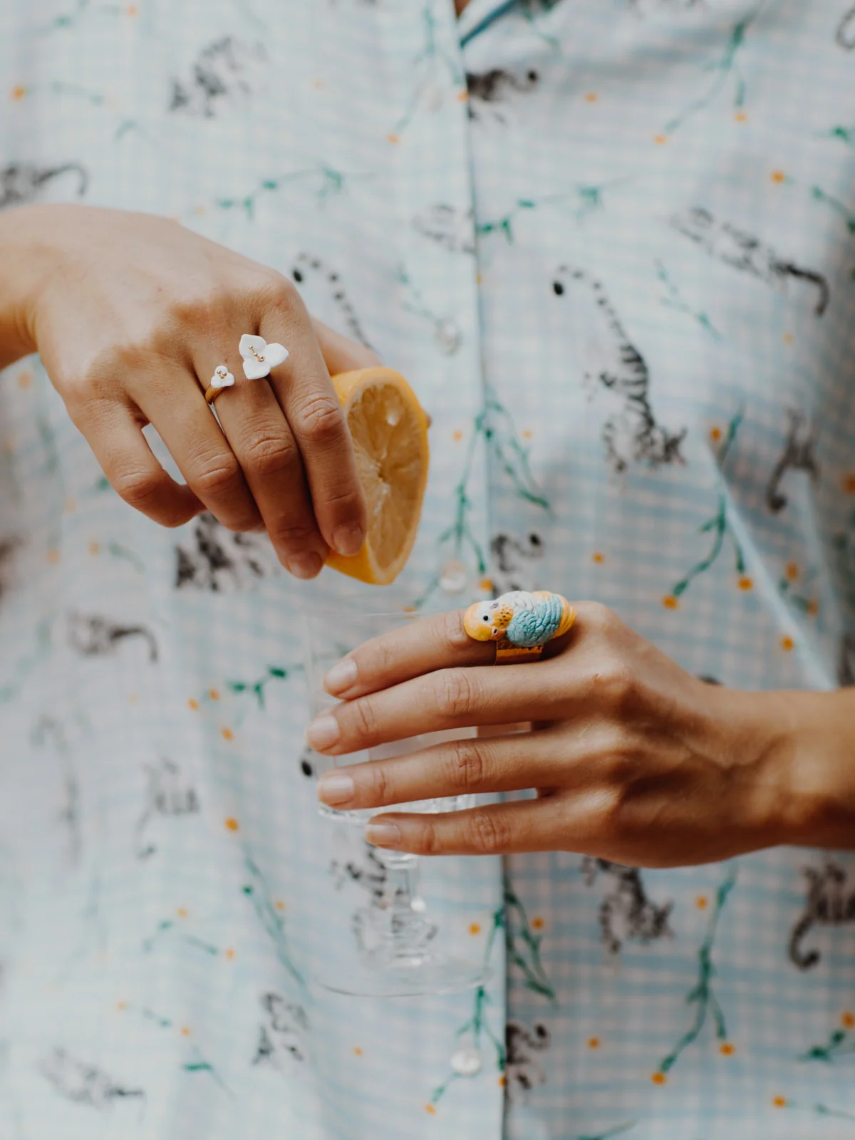 Bague FaceToFace bougainvillier blanc – Image 3