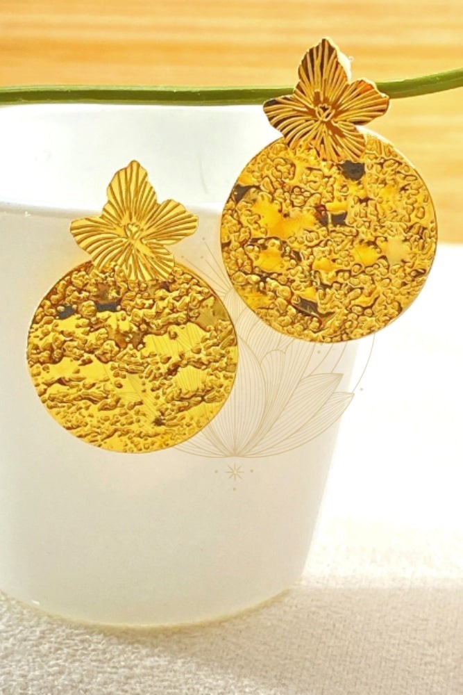 Boucle d’Oreilles Acier Doré