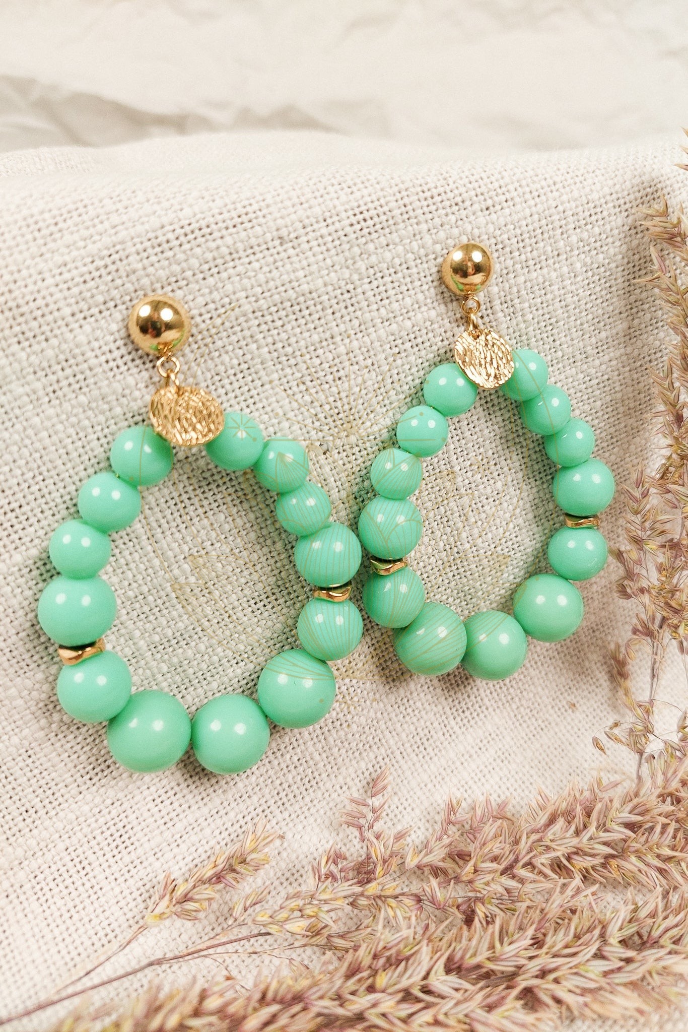 Boucles d’oreilles Créole Perles