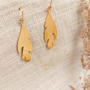 Boucles d&rsquo;oreilles Plume Bohème