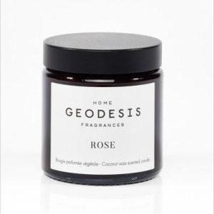 Bougie Géodesis parfumée nature Rose