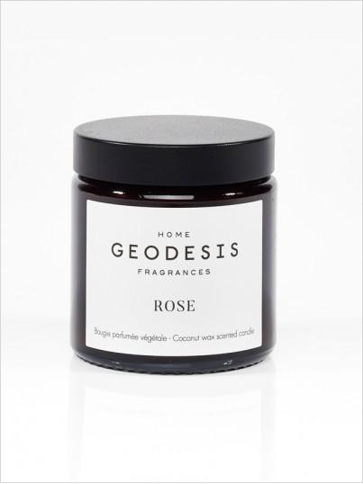 Bougie Géodesis parfumée nature Rose
