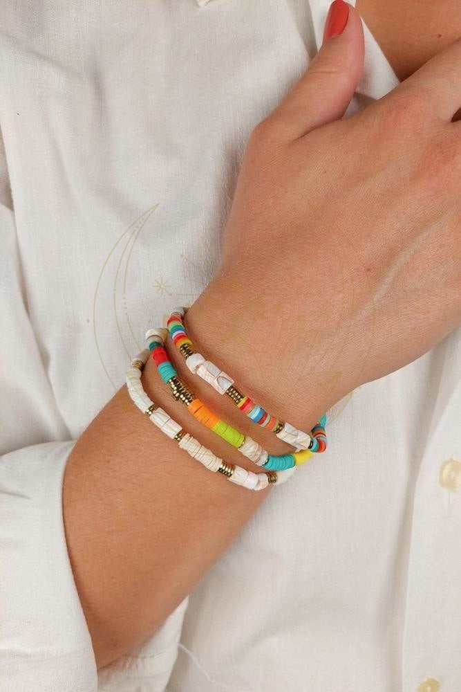 Bracelet Perles Heishi Coquillage – Image 3