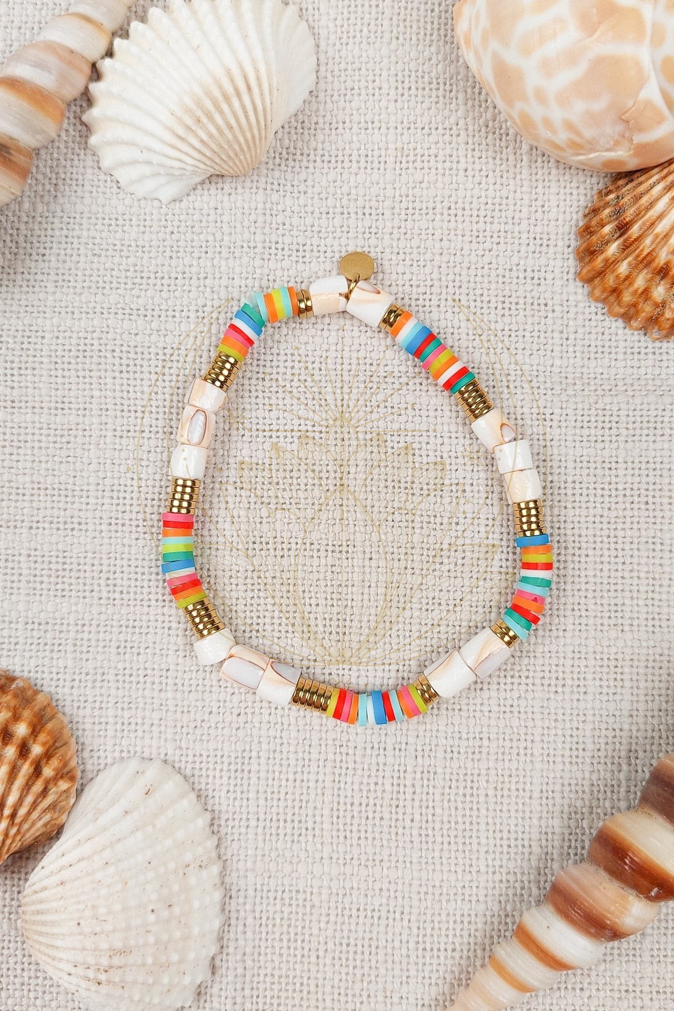 Bracelet Perles Heishi Coquillage