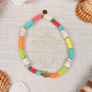 Bracelet Perles Heishi Multicolore