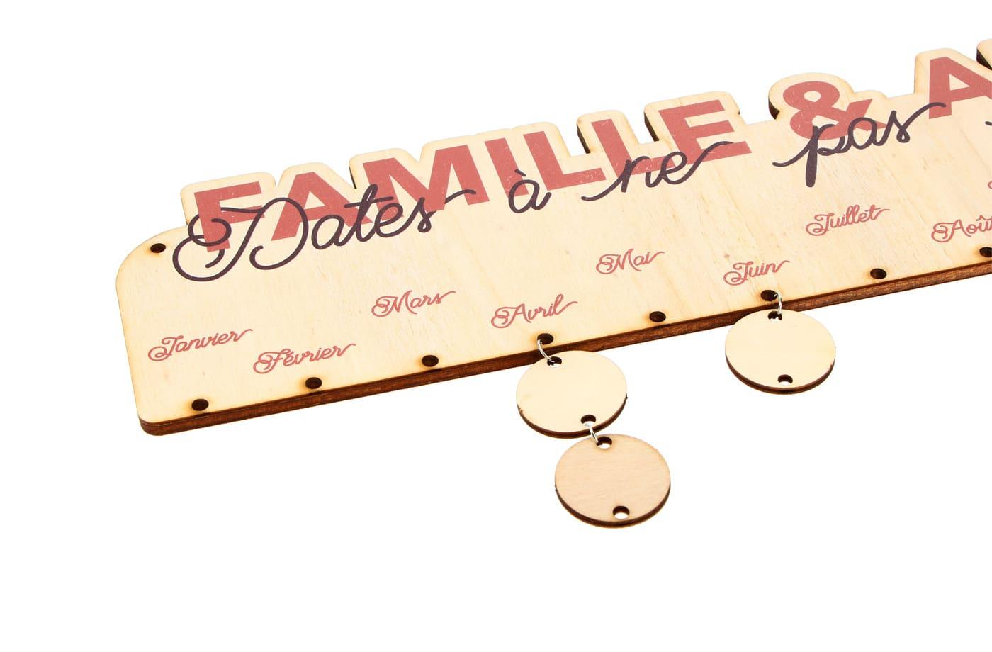 CALENDRIER ANNIVERSAIRE EN BOIS – Image 4