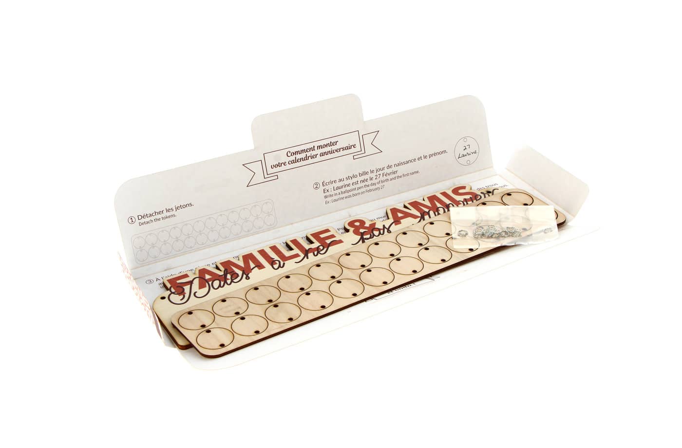 CALENDRIER ANNIVERSAIRE EN BOIS – Image 3