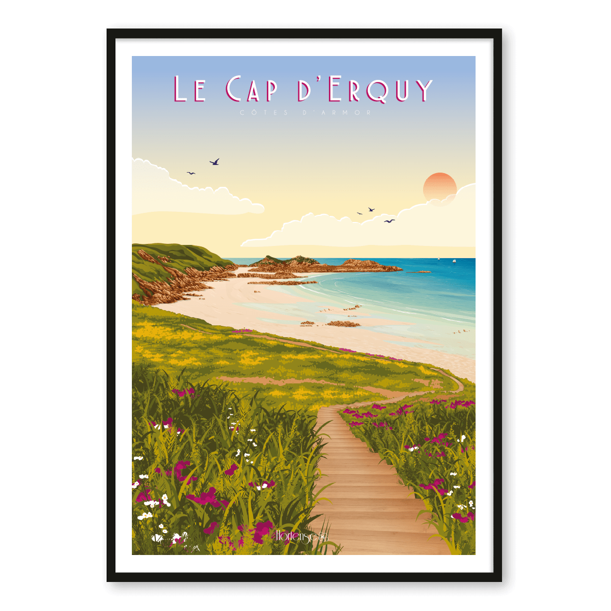 Affiche Cap d’Erquy et la plage de Lourtrais
