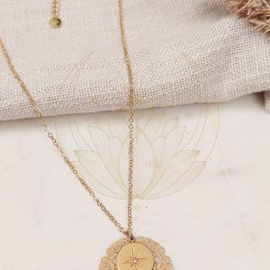 Collier Bohème Pendentif Rosace