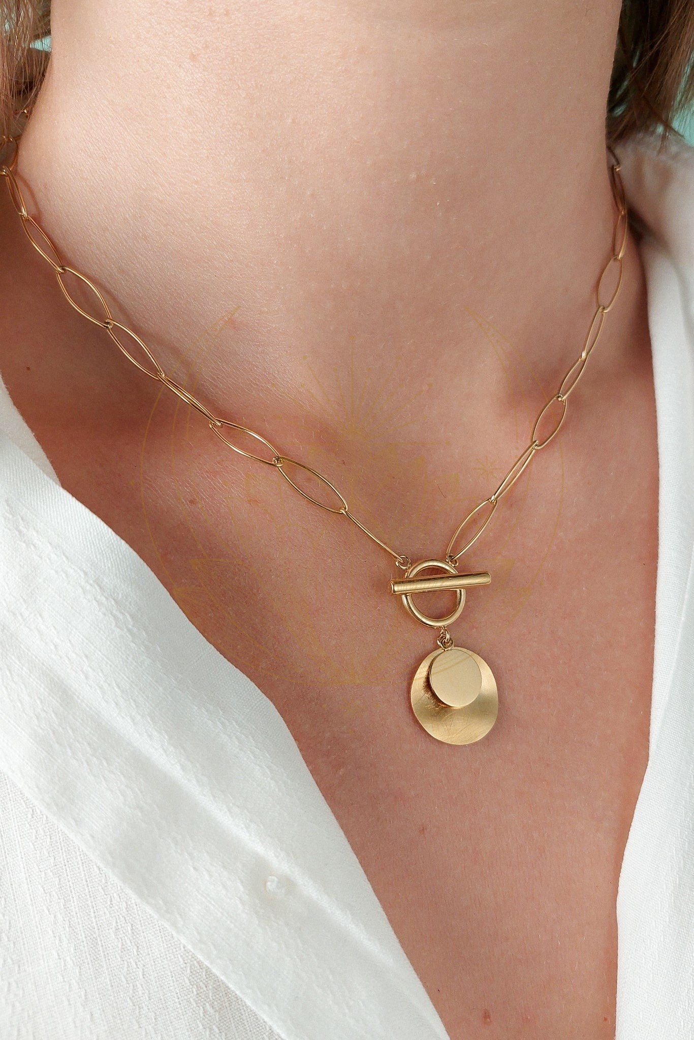 Collier Grosse Maille Pendentif – Image 2