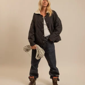 Veste Colombus Femme Noir Sherpa – Blouson Hiver Aokyanos Chaud et Confortable