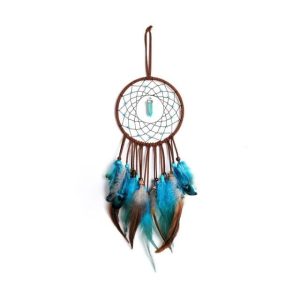 Attrape-rêve Indien Brun Turquoise